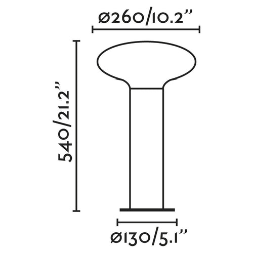Faro Blubs Buitenpaal Donkergrijs 1x E27 IP44