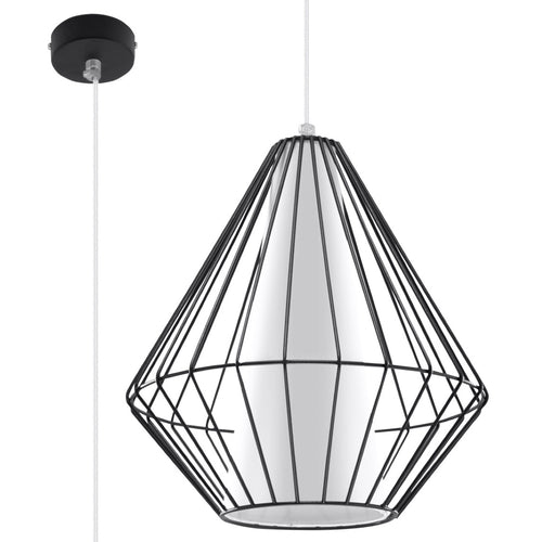 Sollux Lighting Hanglamp DEMI zwart - 28x28x130cm