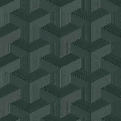 Origin Wallcoverings behang grafisch 3D motief donkergroen - 50 x 900 cm - 348004 - vtwonen shop