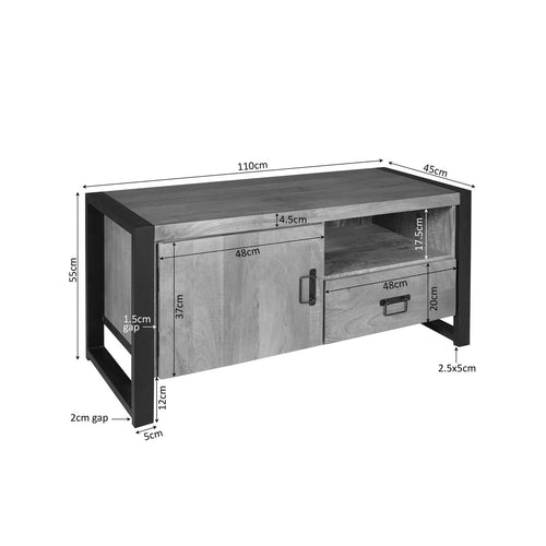 Starfurn Tv-meubel Britt - Naturel Hout - 110x45x55cm