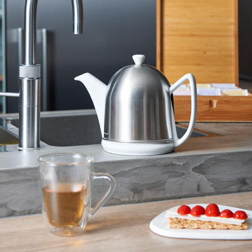 Bredemeijer - Theepot Cosy Manto 1,0L wit, mat - vtwonen shop