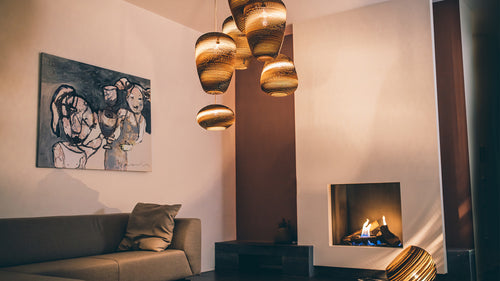 Think Paper hanglamp Baggy - 1 lichts - 29  x 200   cm - bruin - vtwonen shop