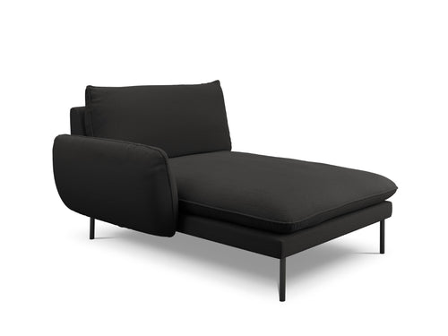Cosmopolitan Design linker meridiaan Vienna boucle, zwart - 170x110x95cm