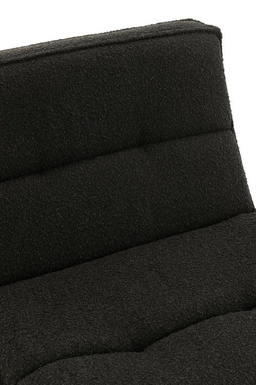 J-Line zetel Draaiend Vierkant - hout/textiel - zwart