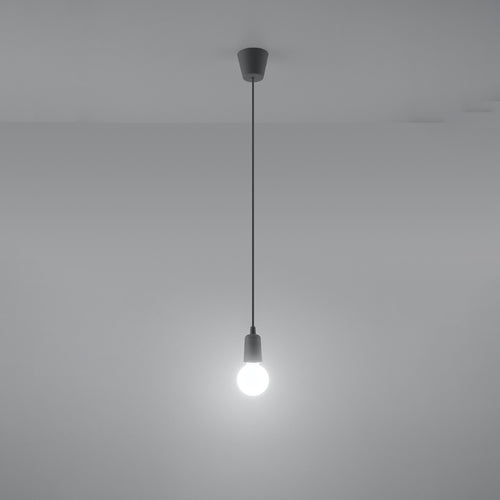 Sollux Lighting Hanglamp DIEGO 1 grijs - 9x9x90cm