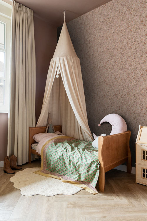 ESTAhome behang bloemetjes terracotta roze - 53 cm x 10.05 m - 139700