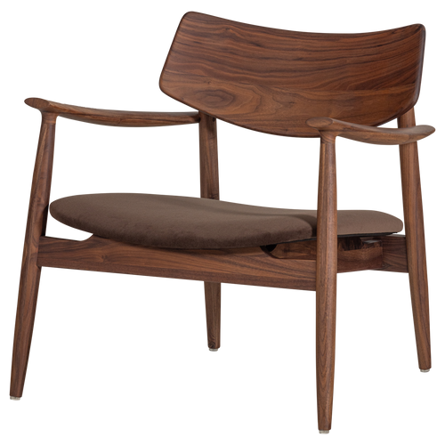 WOOOD fauteuil Bask - Walnoothout - Bruin - 72x69x70