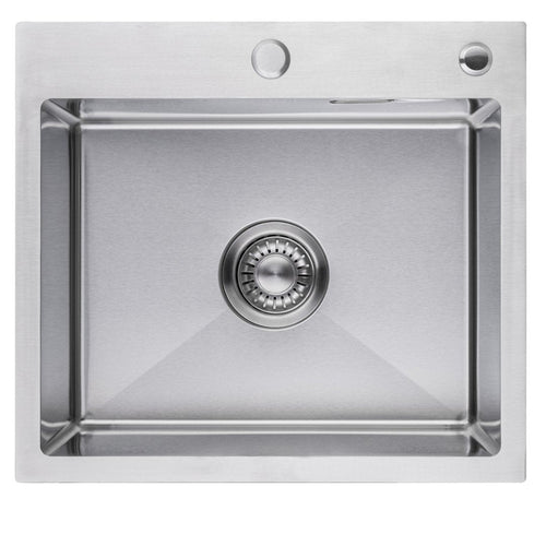 LOMAZOO spoelbak Kyle - met kraangat - RVS - 45 cm