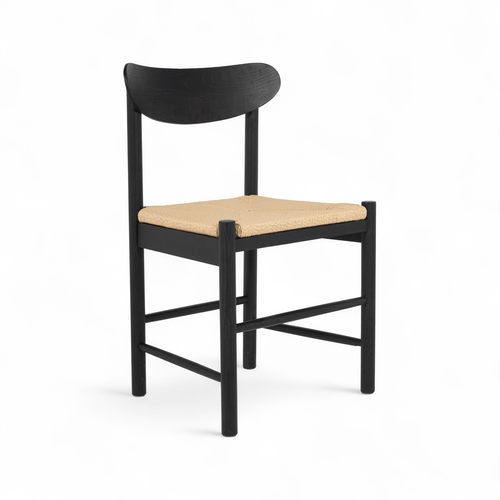 Furnhouse eetkamerstoel Malou - Zwart - Papiergaren - Set van 4