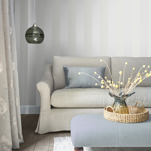 Laura Ashley Vliesbehang - Lille Pearlescent Stripe White - 10mx52cm - vtwonen shop