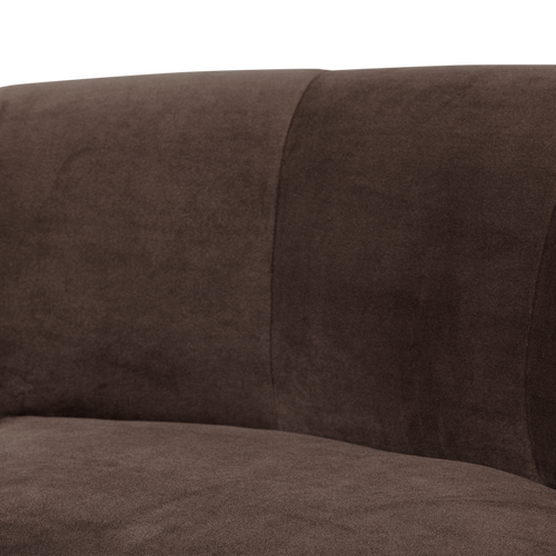 WOOOD eetbank hoek rugleuning Mojo Base - Velvet - Bruin - 83x80x80