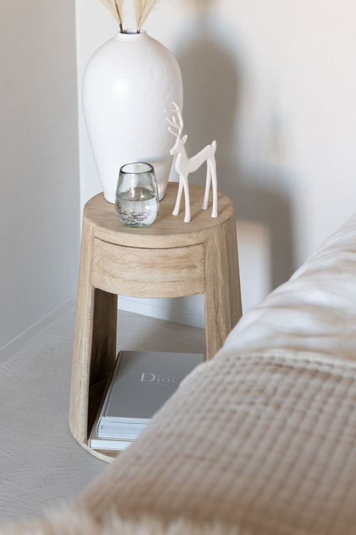 J-Line bijzettafel Drawn - hout/mdf - naturel