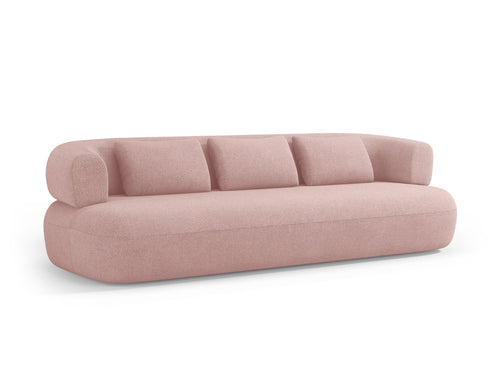 Micadoni Bank Jenny 4-zits, boucle, poederroze - 90x226x73cm