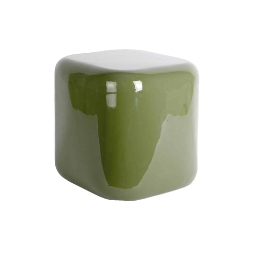 Leitmotiv kruk Cadiz - groen - 40x40x40cm
