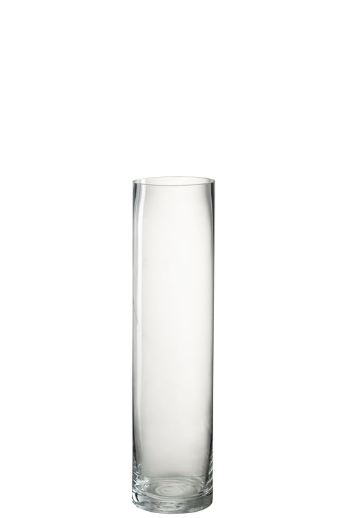 J-Line vaas Cylinder - glas -  transparant - medium - 40 cm hoog