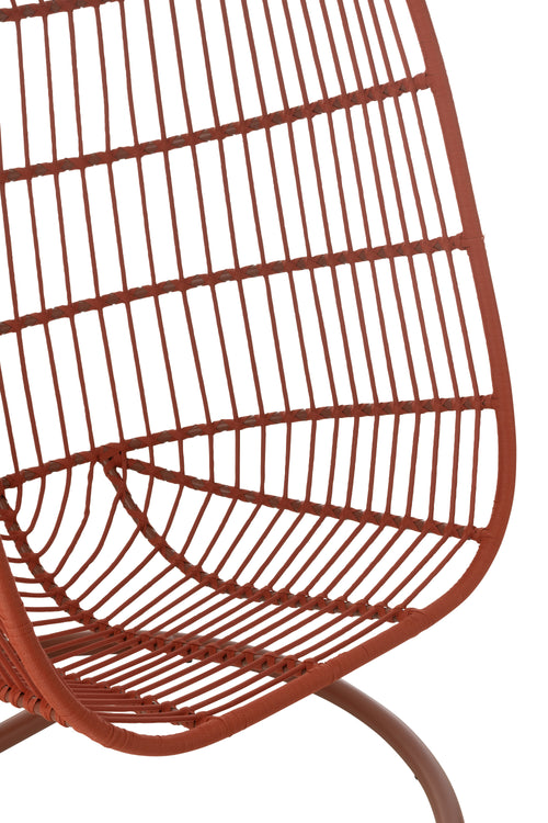 J-Line hangstoel Egga - metaal/koord - rood