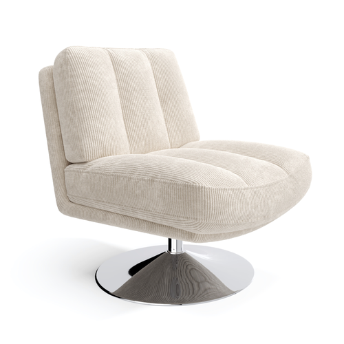 Sia Home - Fauteuil TIMELESS - Corduroy - Ecru - 60.11cm