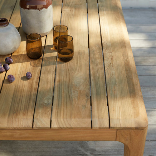 Tikamoon  Tuintafelset van gerecycled massief teakhout 4 stoelen - Naturel