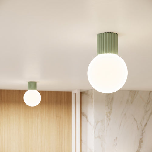 Sollux Lighting Plafondlamp HALO salie IP44 - 12x12x21cm