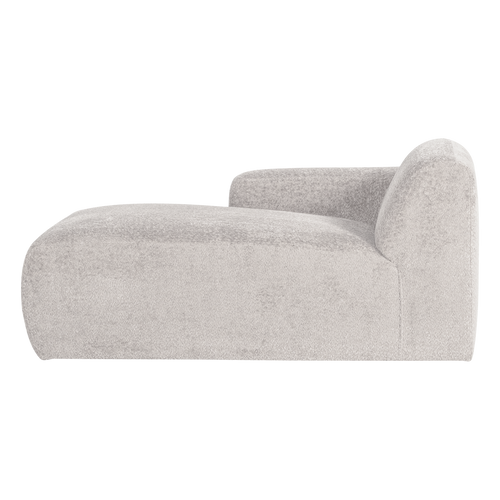 WOOOD chaise longue bank links Mojo Base - Wollig - Ecru - 74x112x162
