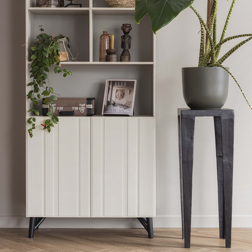 WOOOD 2-deurs opbergkast Miller - Grenen - Dust - 200x90x37 - vtwonen shop