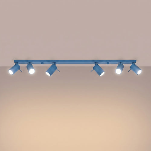 Sollux Lighting Plafondlamp RING 6L azuur - 118x6x16cm