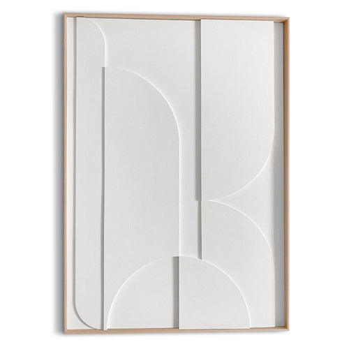 Reinders Puzzeled White schilderij 3d art -  wit - woonkamer - 70x50cm