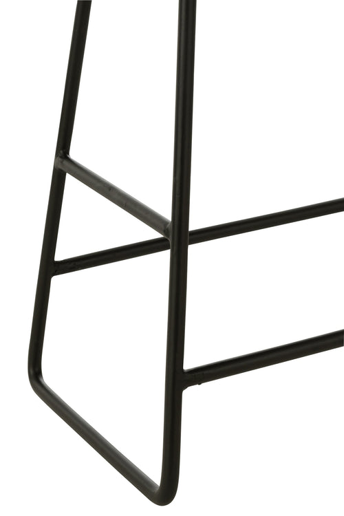 J-Line stoel Rechthoekig - gerecycleerd hout - zwart - small