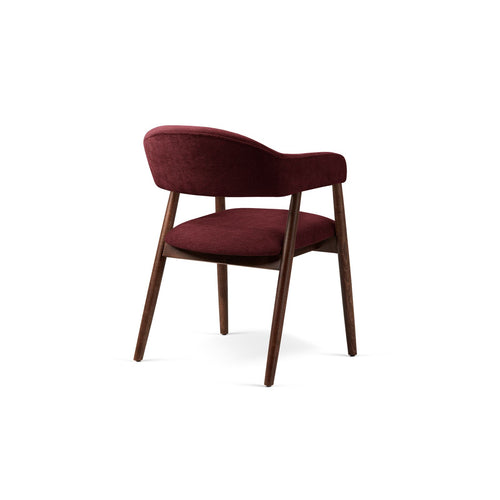 Set van 2 stoelen Adra chenille bordeaux - 59x56x77cm
