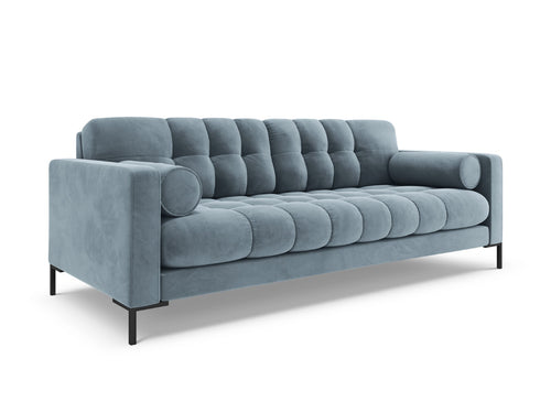 Cosmopolitan Design Bank Bali 4-zits, flueel, lichtblauw - 96x217x75cm