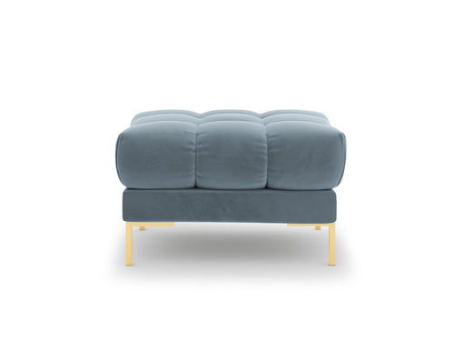 Cosmopolitan Design Poef Bali flueel, lichtblauw - 60x60x41cm