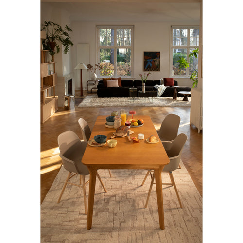 Zuiver Albert Kuip Eetkamerstoelen Armleuning Taupe - Set van 2