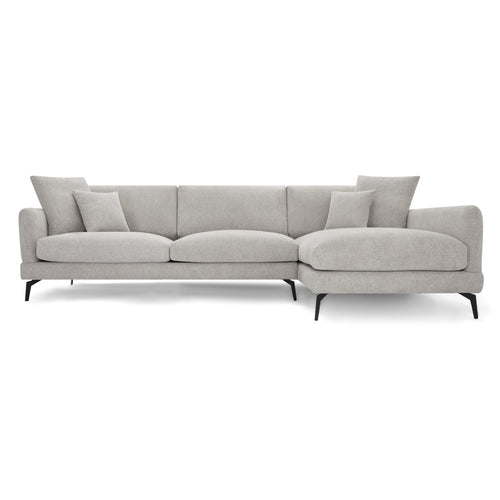 Furnhouse chaise longue bank rechts Maggie - Grijs - Stof - 95x290x90