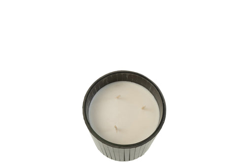 J-Line geurkaars Noa - Spicy Twilight - glas - zwart - small - 35U