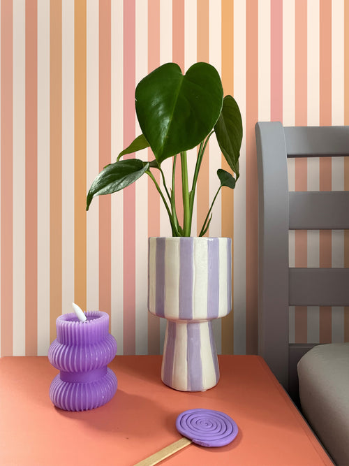 ESTAhome behang strepen oranje en roze - 50 x 900 cm - 131604 - vtwonen shop