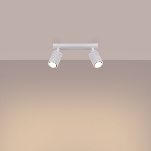 Sollux Lighting Plafondlamp KARBON 2 wit - 30x6,5x16,5cm