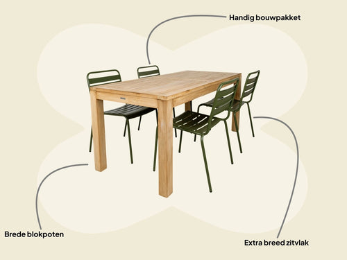 MaximaVida tuinset Java 150 cm olijfgroen