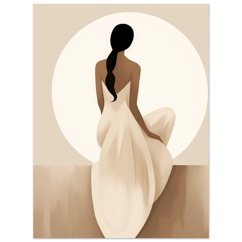 Artfulprints  Japandi The serene lady   poster 30x40 cm - vtwonen shop