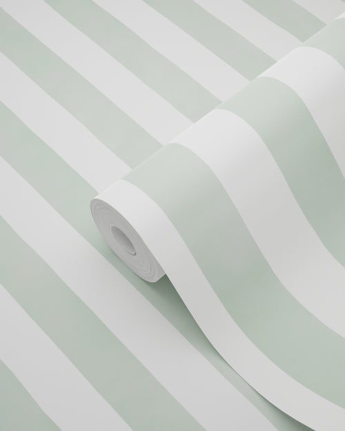 ESTAhome behang strepen groen en wit - 53 cm x 10.05 m - 131303 - vtwonen shop