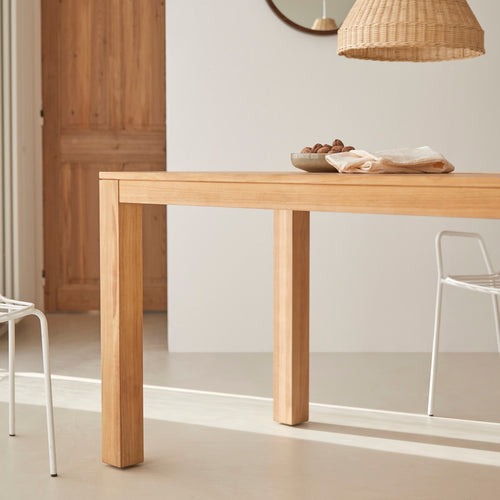Tikamoon Rechthoekige tafel in massief teakhout voor 4/6 personen - Naturel - vtwonen shop