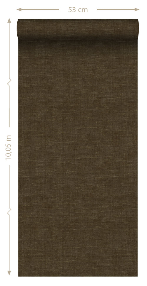 Origin Wallcoverings behang linnenstructuur bruin - 0.53 x 10.05 m - 347864 - vtwonen shop