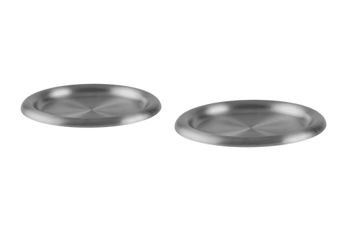 noo.ma Roto serveerbord set Ø28 cm - roestvrij staal, 2 stuks