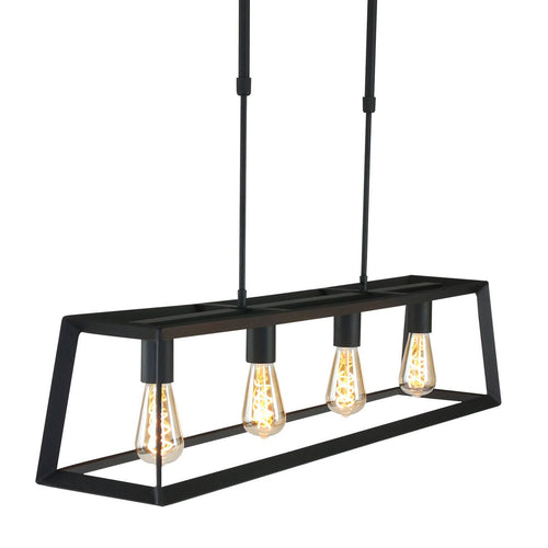 Mexlite hanglamp buckley - 4 lichts - 100x 130 cm - zwart - vtwonen shop