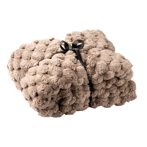 VIVIAN - plaid 150x200 cm - 100% gerecycled polyester - Driftwood - taupe