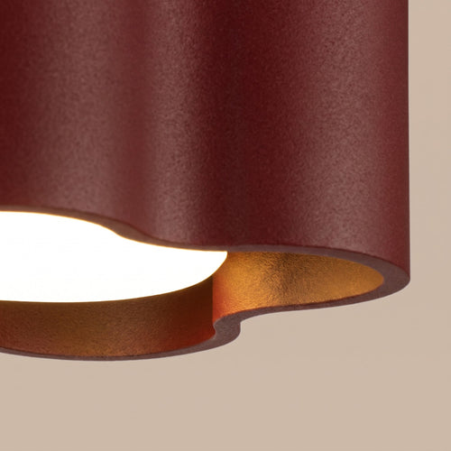 Sollux Lighting Plafondlamp OVIO 1 bordeaux Gx53 - 12x12x6cm