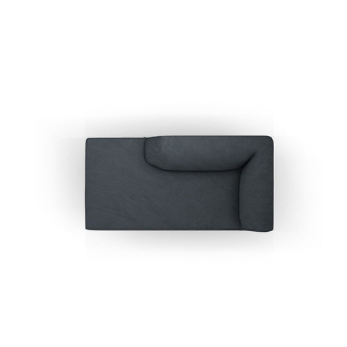 Cosmopolitan Design - Linker meridiaan Siena ribfluwelen zwart - 181x93x69cm