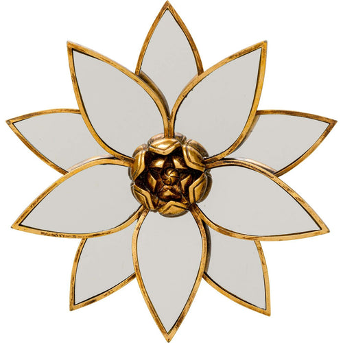 Kare Design Wanddecoratie spiegel lotus Ø32cm