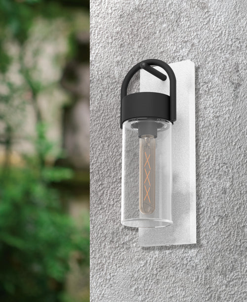 EGLO wandlamp buiten Carraro - e27 - 38 cm - grijs/zwart - vtwonen shop