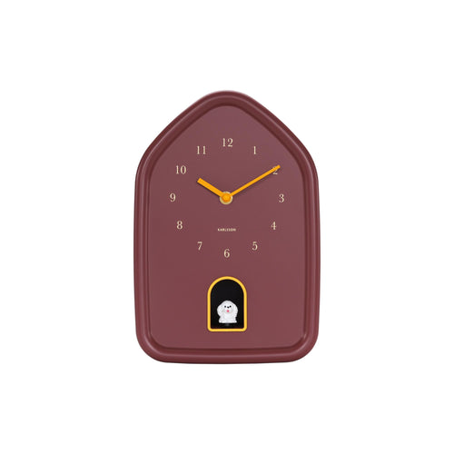 Karlsson wandklok Modern Doggy - rood - Ø29.1cm