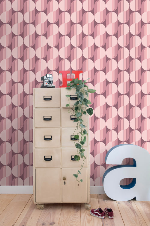 ESTAhome behang retro ornamenten paars - 50 x 900 cm - 131587